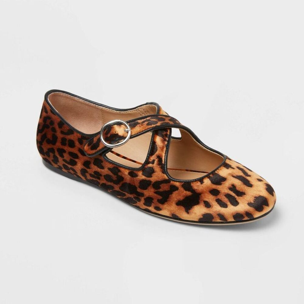 Open Box - A New Day - Women’s Tasmin Leopard Print Flats – A New Day Lig Brown
